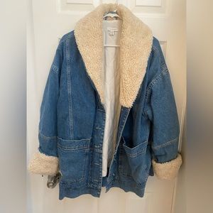 Top Shop Jean Sherpa Jacket!